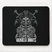 Odin Raben Viking-Mythologie Walhall erwartet Mousepad (Vorne)