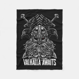 Odin Raben Wikinger-Mythologie Valhalla wartet Fleecedecke