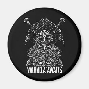 Odin Raben Wikinger-Mythologie Valhalla wartet Magnet