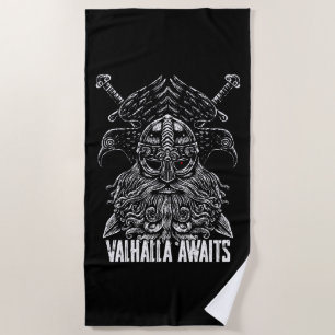 Odin Raben Wikinger-Mythologie Valhalla wartet Strandtuch