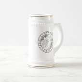 Odin Raven Crow Viking Mythology läuft rundum Bierglas (VorderseiteRechts)