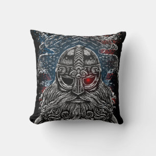 Odin ravens and Schwerter Viking Mythology USA fla Kissen