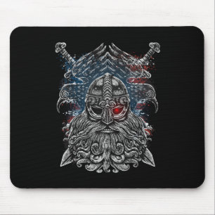 Odin ravens and Schwerter Viking Mythology USA fla Mousepad