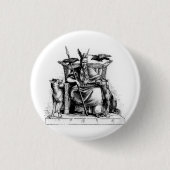 Odin ravens auf seinem Steinthron, der die Mytholo Button (Vorderseite)
