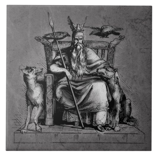 Odin ravens auf seiner fliese (Vorderseite)
