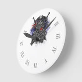 Odin ravens Schwerter Runde Wanduhr (Winkel)