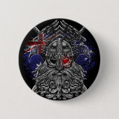 Odin ravens Schwerter Viking Mythology Australien Button (Vorderseite)