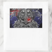 Odin ravens Schwerter Viking Mythology Australien  Rechteckiger Aufkleber (Tasche)