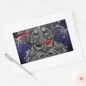 Odin ravens Schwerter Viking Mythology Australien  Rechteckiger Aufkleber (Umschlag)