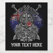 Odin ravens Schwerter Viking Mythology Australien Weinetikett (Einzelnes Label)