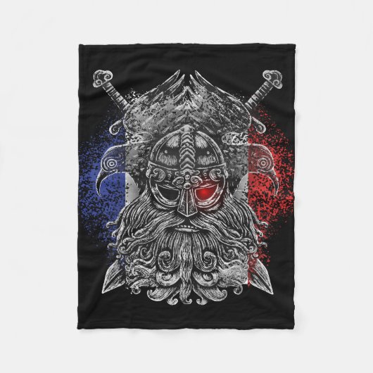 Odin ravens Schwerter Viking Mythology France Flag Fleecedecke (Vorderseite)