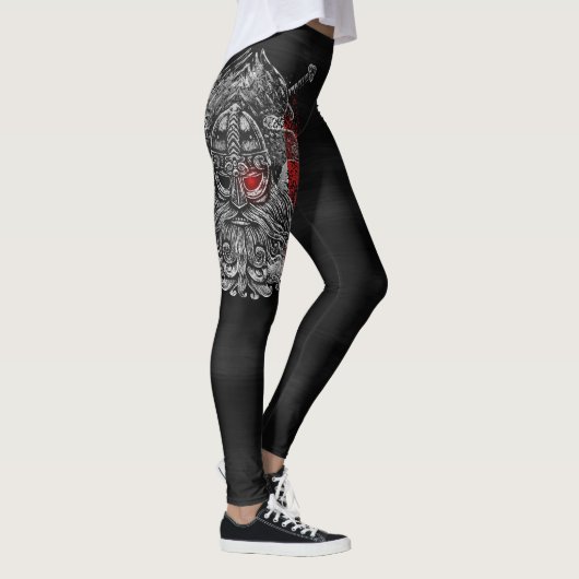 Odin ravens Schwerter Viking Mythology France Flag Leggings (Rechts)