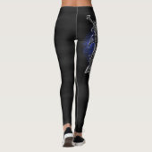Odin ravens Schwerter Viking Mythology France Flag Leggings (Rückseite)