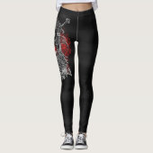 Odin ravens Schwerter Viking Mythology France Flag Leggings (Vorderseite)