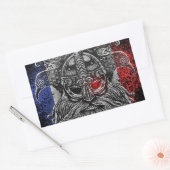 Odin ravens Schwerter Viking Mythology France Flag Rechteckiger Aufkleber (Umschlag)