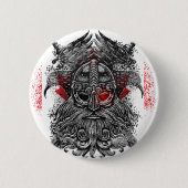 Odin ravens Schwerter Viking Mythology Kanada Flag Button (Vorderseite)