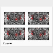 Odin ravens Schwerter Viking Mythology Kanada Flag Rechteckiger Aufkleber (Blatt)