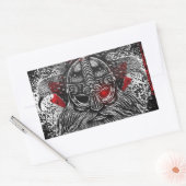 Odin ravens Schwerter Viking Mythology Kanada Flag Rechteckiger Aufkleber (Umschlag)