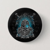 Odin ravens Viking Mythology Valhalla erwartet Button (Vorderseite)