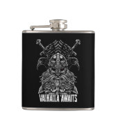 Odin ravens Viking Mythology Valhalla erwartet Flachmann (Vorderseite)