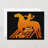 Odin Riding on Sleipnir Viking Mythology Postkarte (Vorne/Hinten)