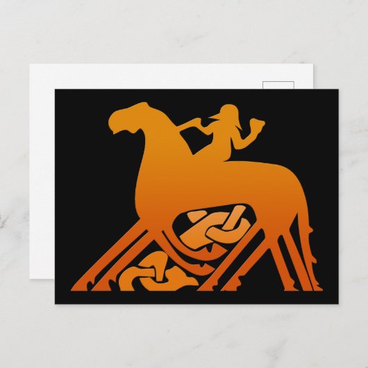 Odin Riding on Sleipnir Viking Mythology Postkarte (Vorne/Hinten)