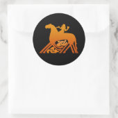 Odin Riding on Sleipnir Viking Mythology Runder Aufkleber (Tasche)