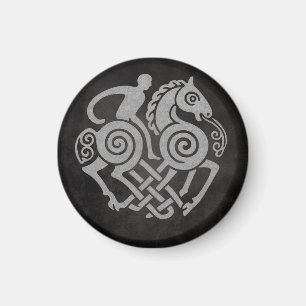 Odin Riding Sleipnir - Norse Mythology Viking Art Magnet
