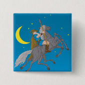 Odin Riding Sleipnir Norse Mythology Viking God Button (Vorderseite)