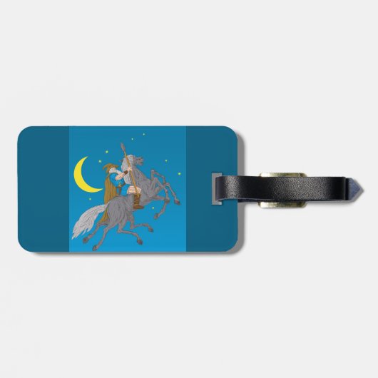 Odin Riding Sleipnir Norse Mythology Viking God Gepäckanhänger (Rückseite horizontal)