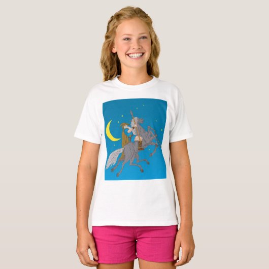 Odin Riding Sleipnir Norse Mythology Viking God T-Shirt (Vorne ganz)