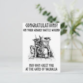 Odin sagt Glückwünsche! Postkarte (Stehend Vorderseite)