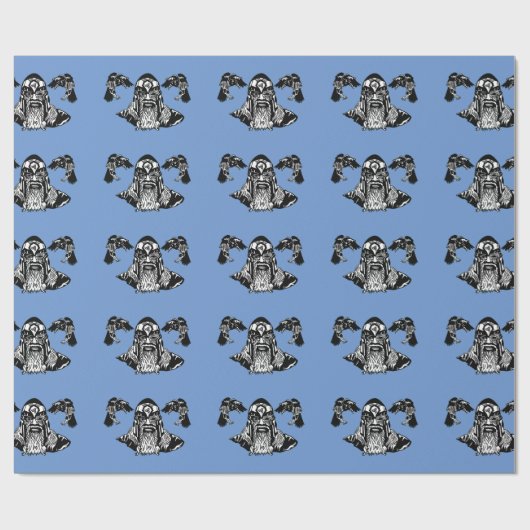 Odin und Raben-Packpapier Geschenkpapier (Flach)