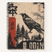 Odin und sein Raven | Ukiyo-e Print Notizblock (Vorderseite)