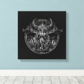 Odin und seine ravens Huginn und Muninn Leinwanddruck (Insitu (Holzboden))