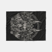 Odin und seine Wölfe Geri und Freki Fleecedecke (Vorderseite (Horizontal))