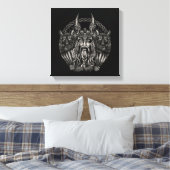 Odin und seine Wölfe Geri und Freki Leinwanddruck (Insitu (Schlafzimmer))