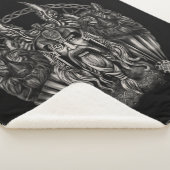 Odin und seine Wölfe Geri und Freki Sherpadecke (3/4)