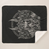 Odin und seine Wölfe Geri und Freki Sherpadecke (Vorderseite (Horizontal))