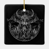 Odin und seins ravens Huginn und Muninn Keramikornament (Rückseite)