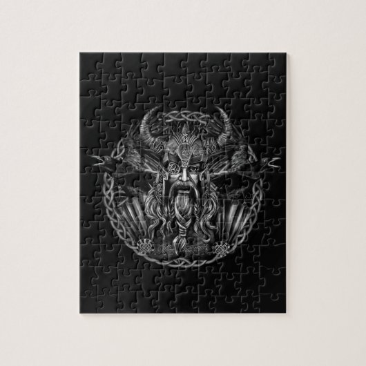 Odin und seins ravens Huginn und Muninn Puzzle (Vertikal)