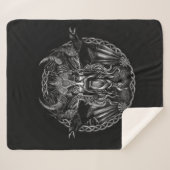 Odin und seins ravens Huginn und Muninn Sherpadecke (Vorderseite (Horizontal))