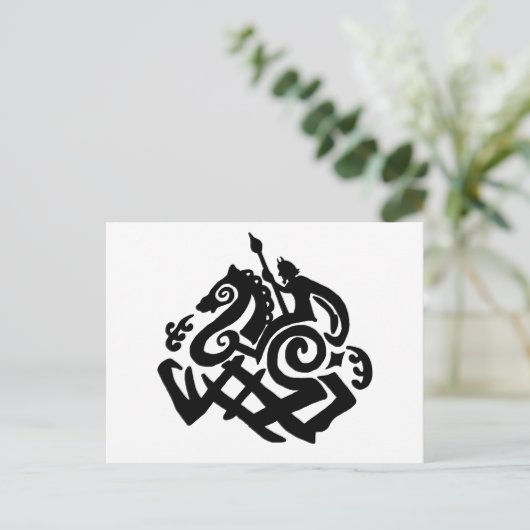 Odin und Sleipnir Postkarte (Stehend Vorderseite)
