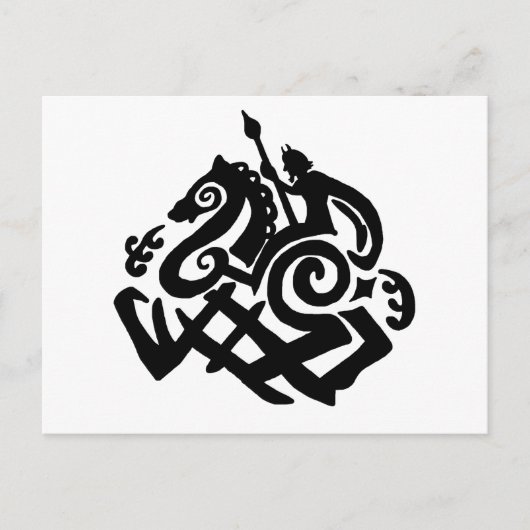 Odin und Sleipnir Postkarte (Vorderseite)