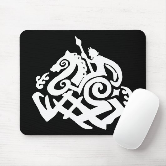 Odin und sleipnir Silhouette Mousepad (Mit Mouse)