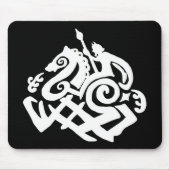 Odin und sleipnir Silhouette Mousepad (Vorne)
