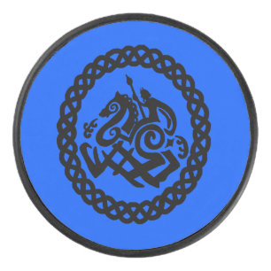 Odin und Slepinir Celtic Knot Hockey Puck