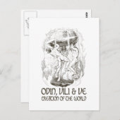 Odin, Vili und Ve Postkarte (Vorne/Hinten)