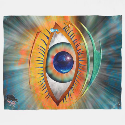 Odins Auge Fleecedecke (Vorderseite (Horizontal))