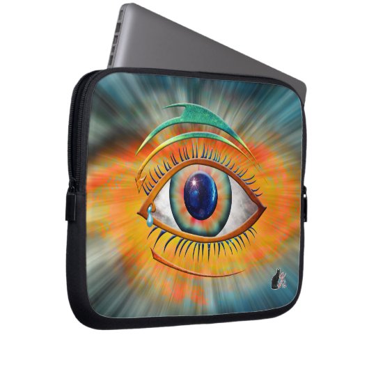 Odins Auge Laptopschutzhülle (Vorne Rechts)